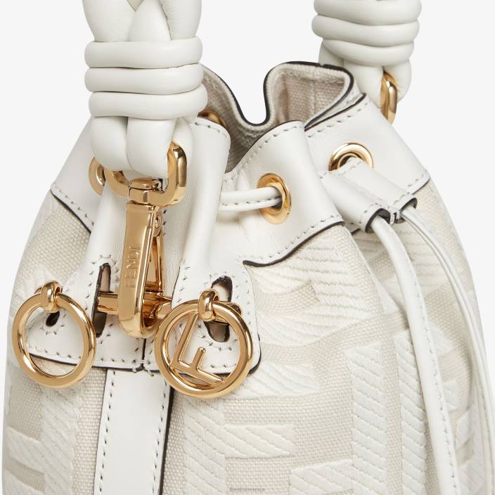 ženske ff mini torbica iz platna bela Fendi dodatki Z68L819