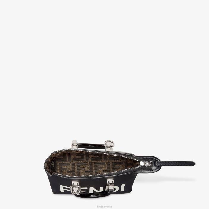 ženske majhna bostonska torbica iz usnja Črna Fendi dodatki Z68L677