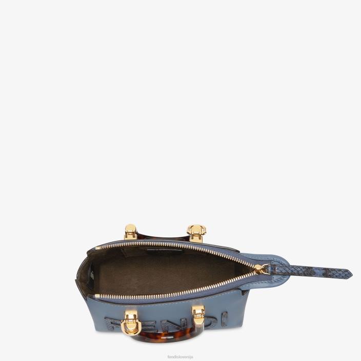 ženske majhna torba iz usnja in elaphe boston modra Fendi dodatki Z68L736
