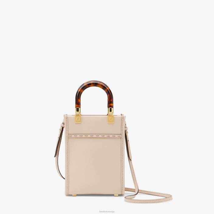 ženske mini torbica iz usnja in elapheja siva Fendi dodatki Z68L901