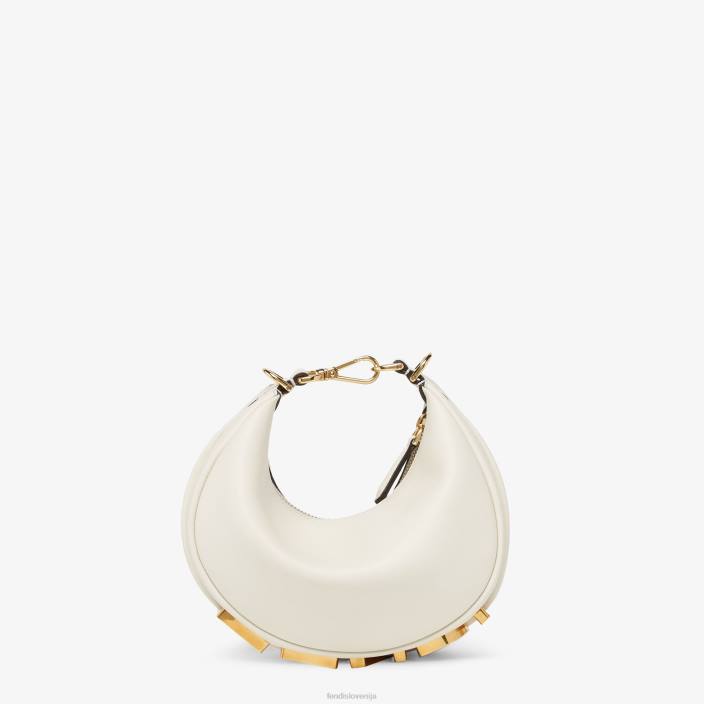 ženske usnjena mini torbica bela Fendi dodatki Z68L572