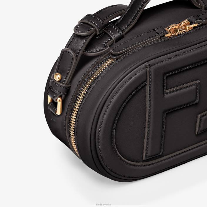 ženske usnjena mini torbica Črna Fendi dodatki Z68L867