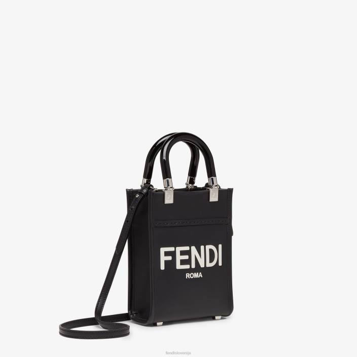 ženske usnjena mini torbica sunshine shopper Črna Fendi dodatki Z68L705