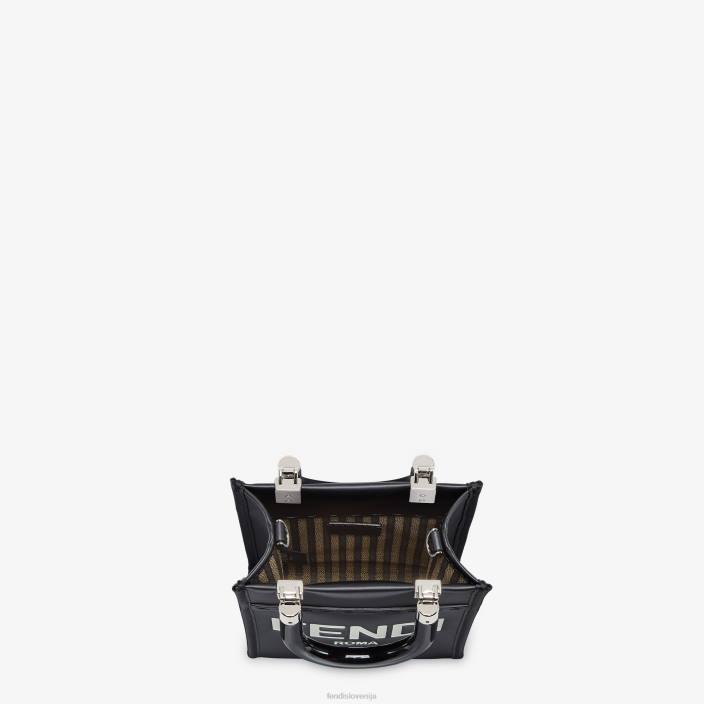 ženske usnjena mini torbica sunshine shopper Črna Fendi dodatki Z68L705