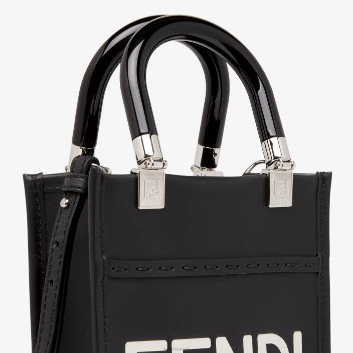 ženske usnjena mini torbica sunshine shopper Črna Fendi dodatki Z68L705
