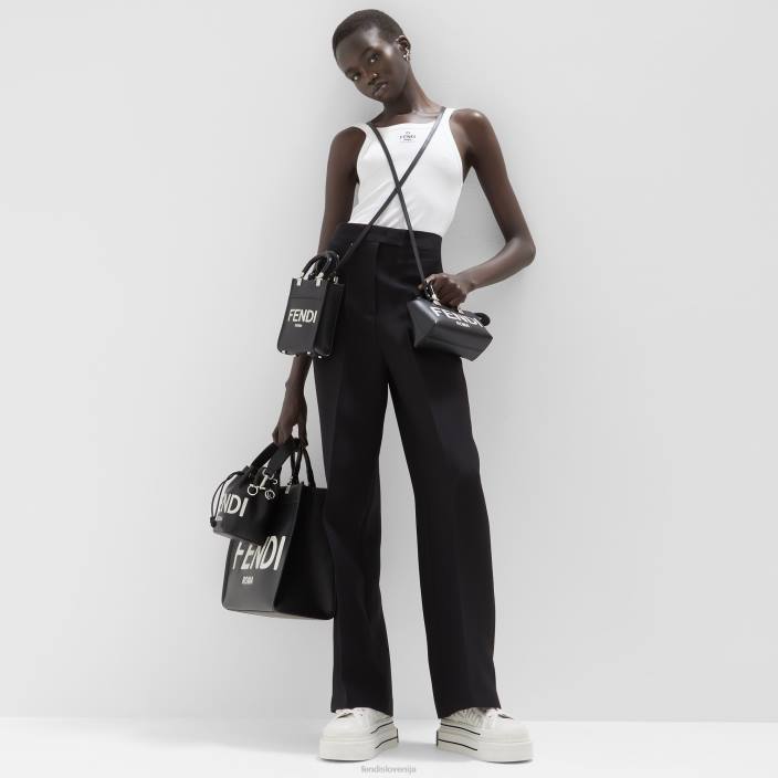 ženske usnjena mini torbica sunshine shopper Črna Fendi dodatki Z68L705