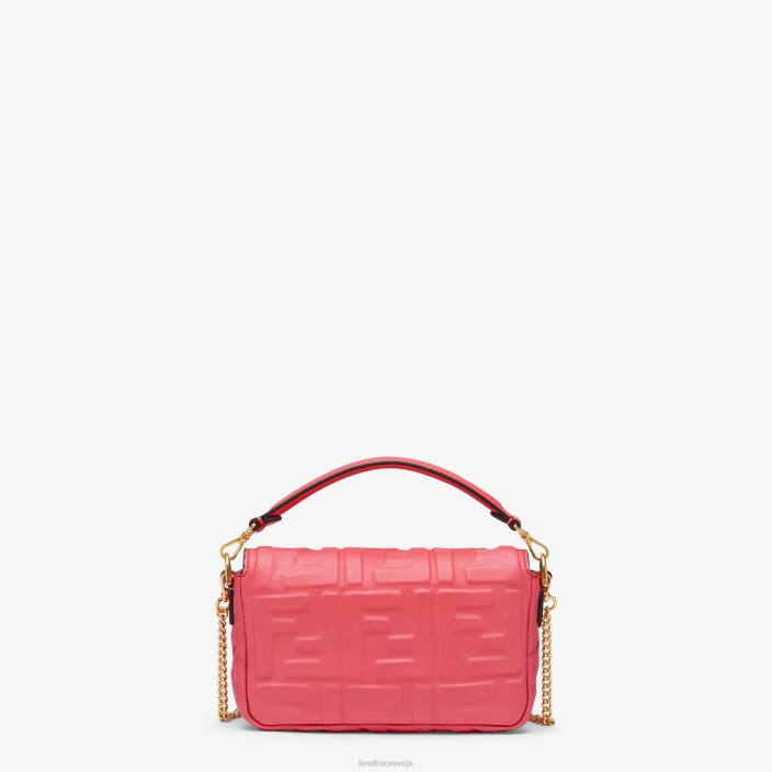 ženske baguette mini nappa usnjena torbica roza Fendi dodatki Z68L630