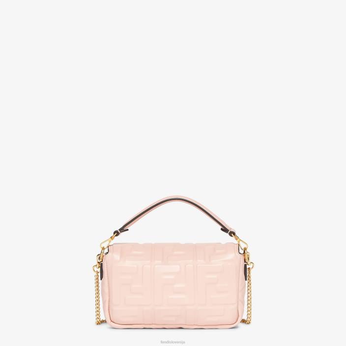 ženske baguette mini nappa usnjena torbica roza Fendi dodatki Z68L814