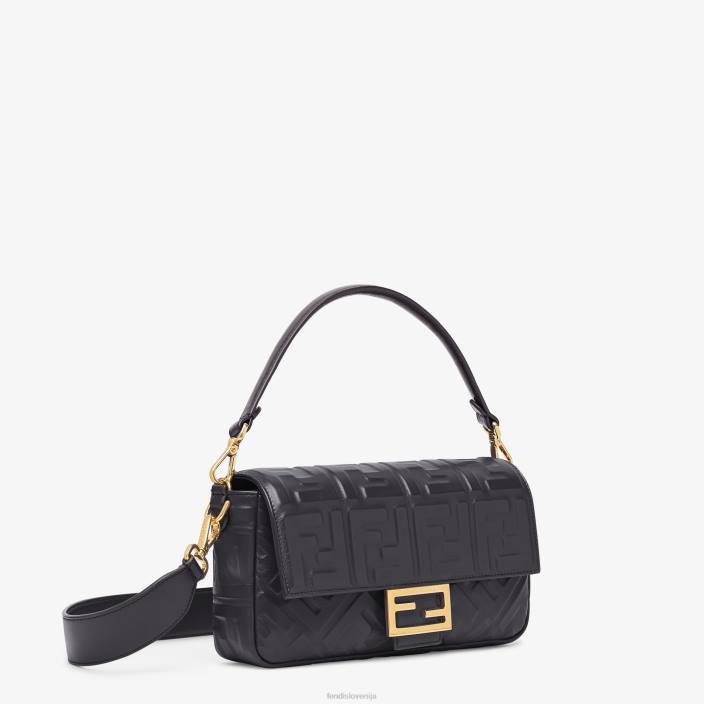ženske baguette usnjena torba Črna Fendi dodatki Z68L548