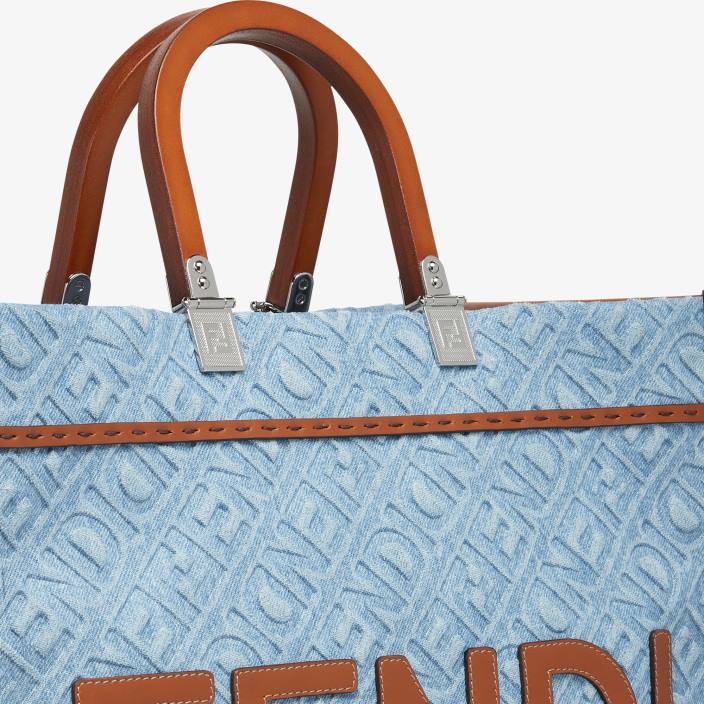 ženske denim nakupovalna torba svetlo modra Fendi dodatki Z68L624