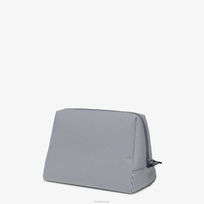 ženske etui za toaletni pribor iz črtastega blaga modra Fendi dodatki Z68L1456