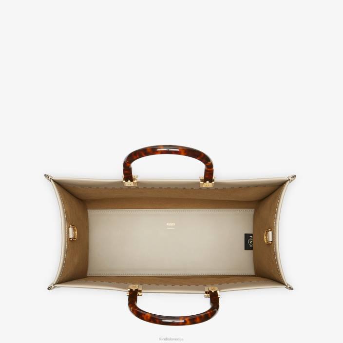 ženske kupec iz golobjega usnja bež Fendi dodatki Z68L828