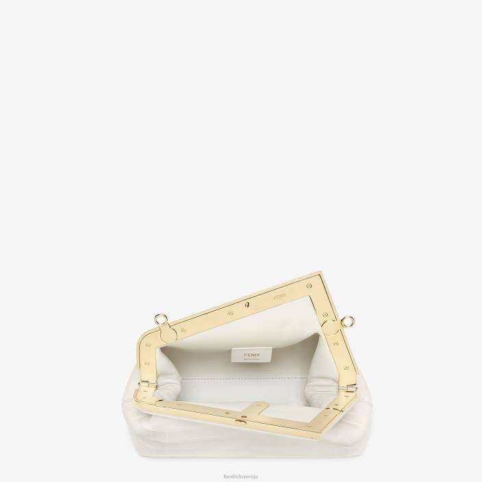 ženske laka torba iz krokodiljega usnja bela Fendi dodatki Z68L907
