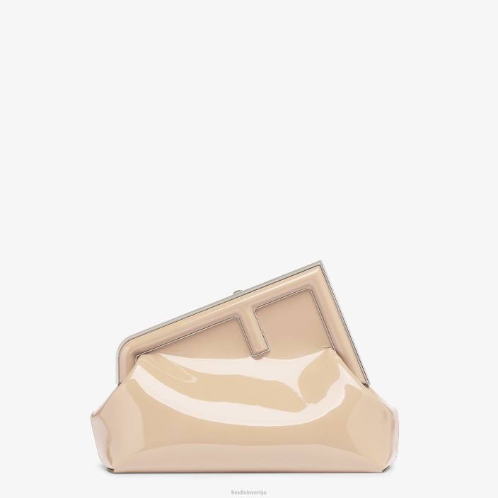 ženske lakirana torbica bež Fendi dodatki Z68L703