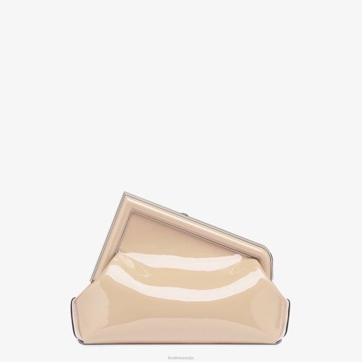 ženske lakirana torbica bež Fendi dodatki Z68L703
