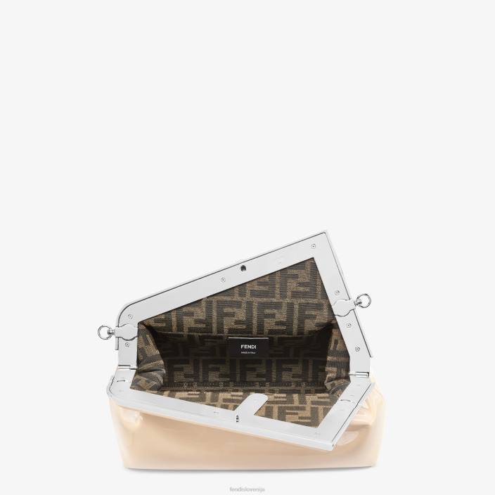 ženske lakirana torbica bež Fendi dodatki Z68L703