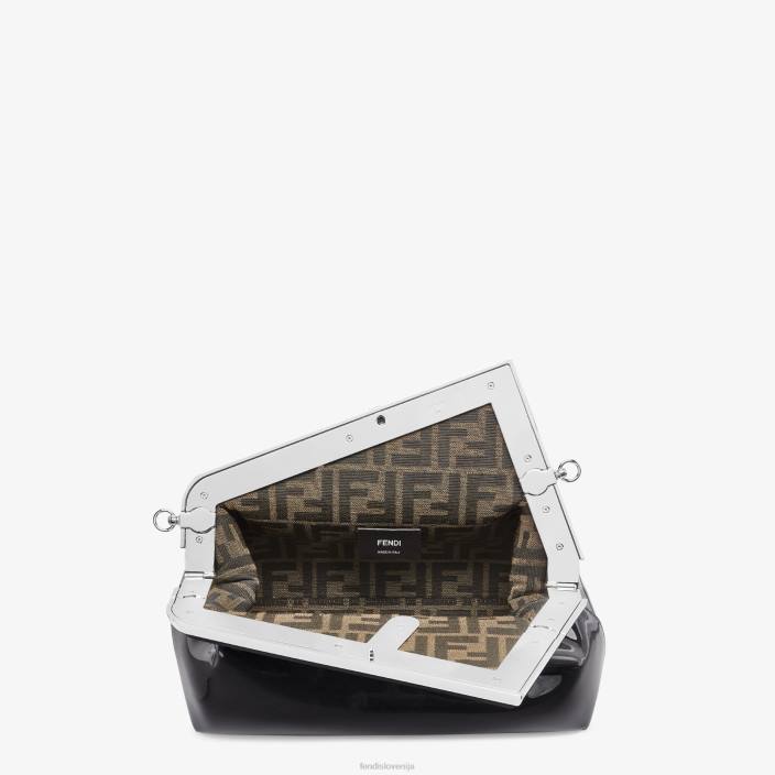 ženske lakirana torbica Črna Fendi dodatki Z68L739