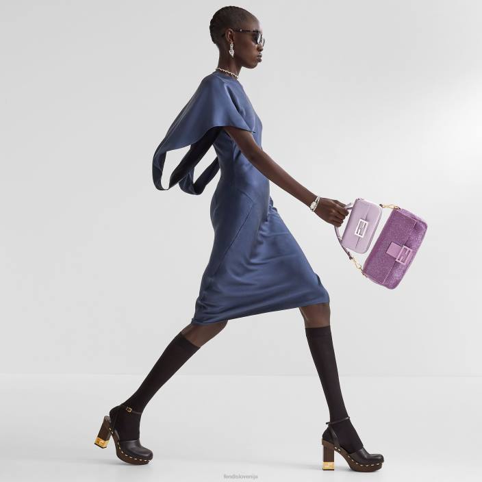 ženske lila svilena torbica vijolična Fendi dodatki Z68L808