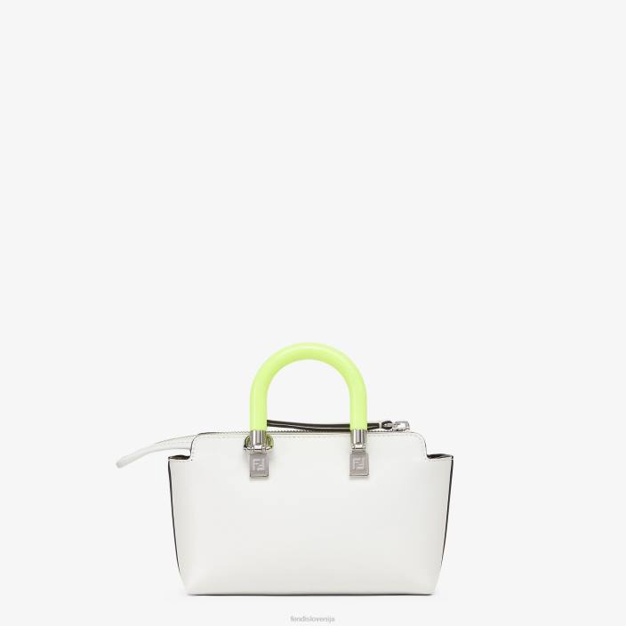 ženske majhna usnjena bostonska torba bela Fendi dodatki Z68L696
