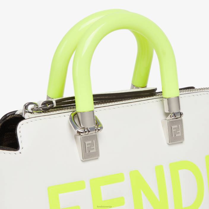 ženske majhna usnjena bostonska torba bela Fendi dodatki Z68L696