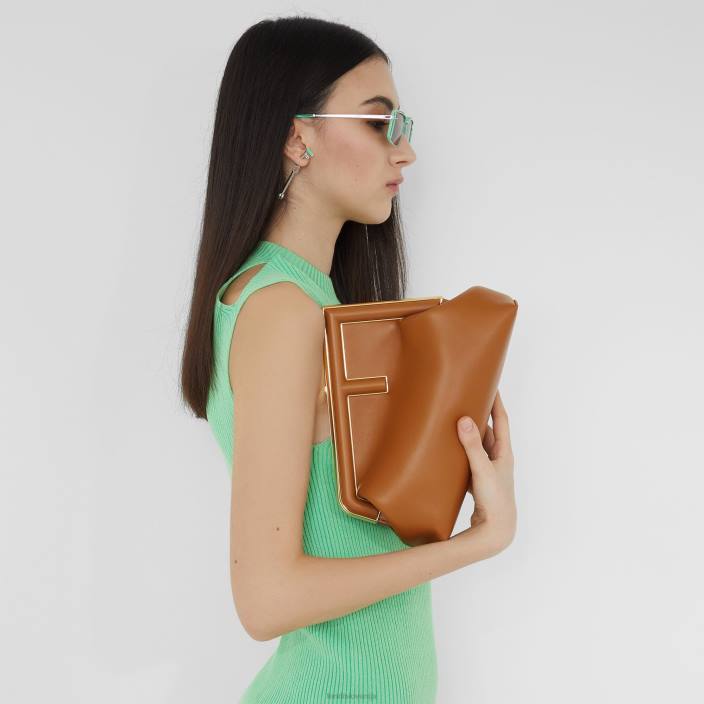 ženske majhna usnjena torbica rjav Fendi dodatki Z68L573