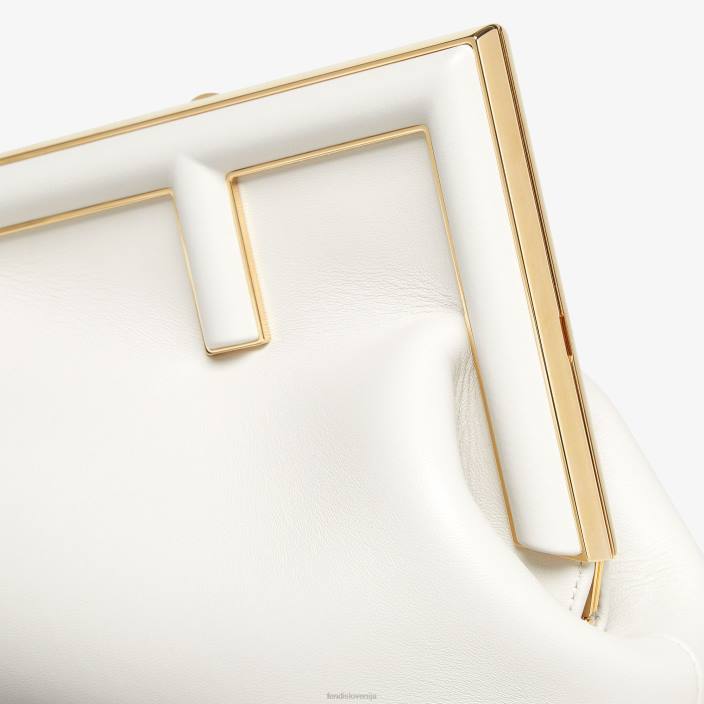 ženske midi usnjena torbica bela Fendi dodatki Z68L759