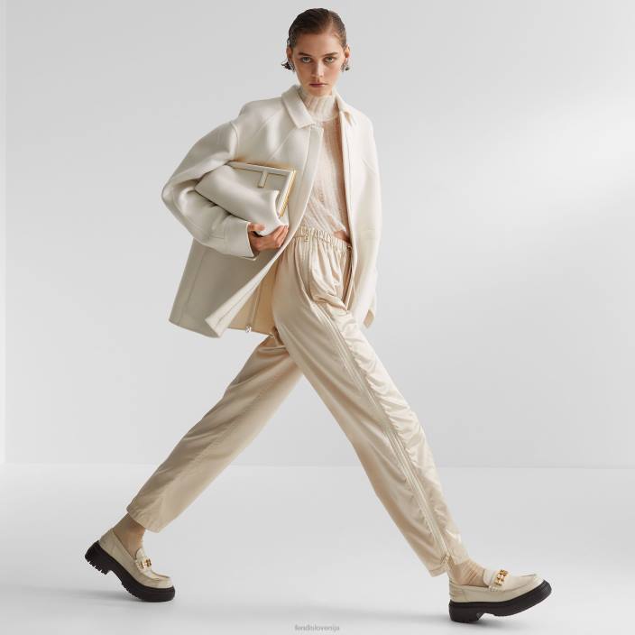 ženske midi usnjena torbica bela Fendi dodatki Z68L759