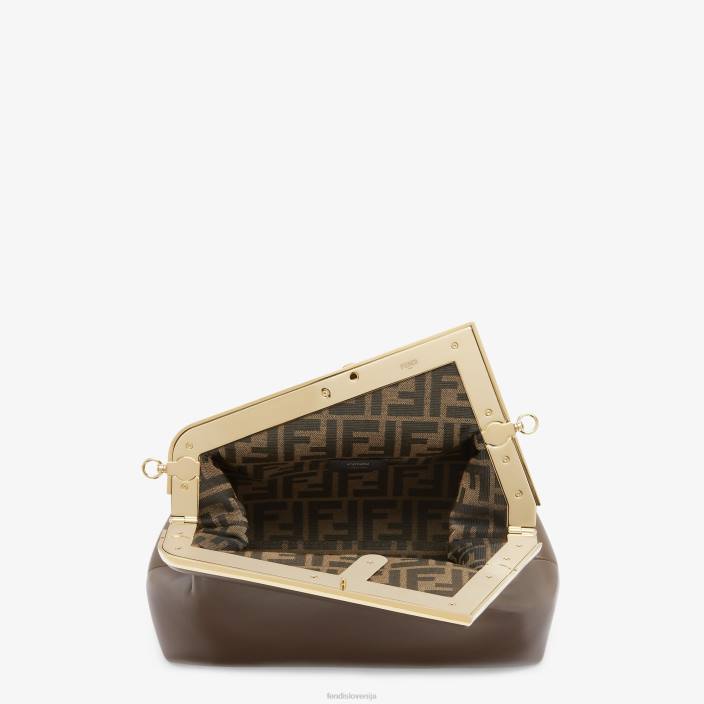 ženske midi usnjena torbica rjav Fendi dodatki Z68L766