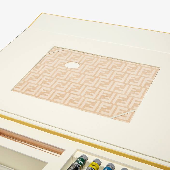 ženske platnena torba s kompletom za slikanje bela Fendi dodatki Z68L904