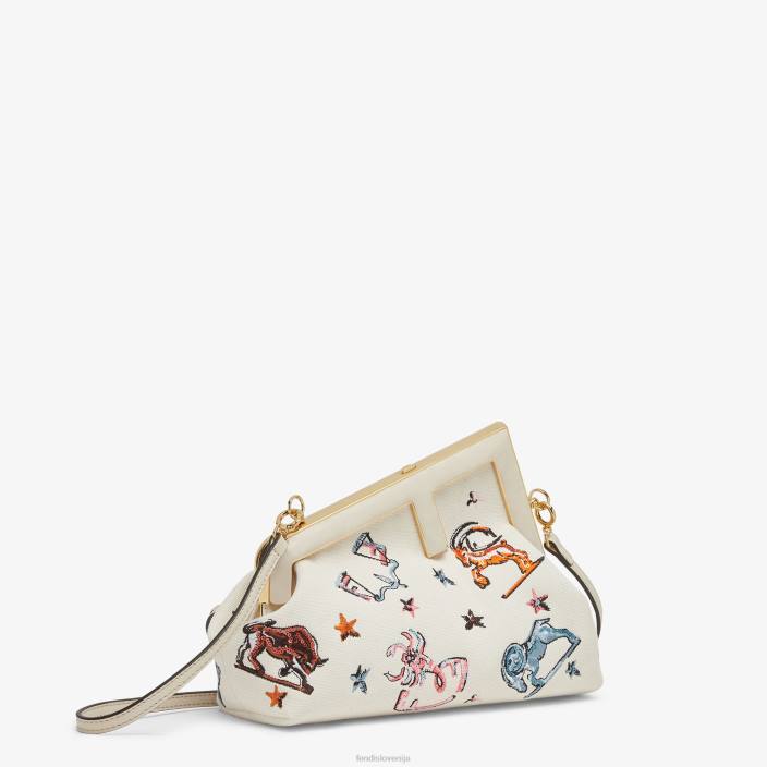 ženske platnena torba z astrološkim vezenjem večbarvna Fendi dodatki Z68L633