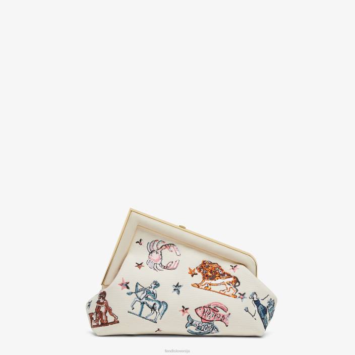 ženske platnena torba z astrološkim vezenjem večbarvna Fendi dodatki Z68L633