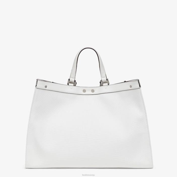 ženske platno shopper z ff vezenino bela Fendi dodatki Z68L688