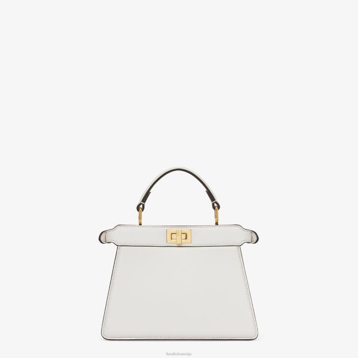 ženske podložena torba iz nappa usnja bela Fendi dodatki Z68L910