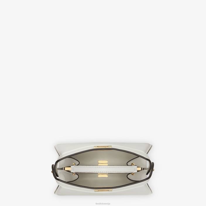 ženske podložena torba iz nappa usnja bela Fendi dodatki Z68L910