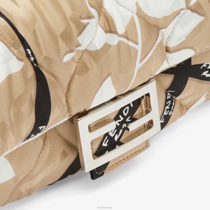 ženske potiskana svilena torba bež Fendi dodatki Z68L718