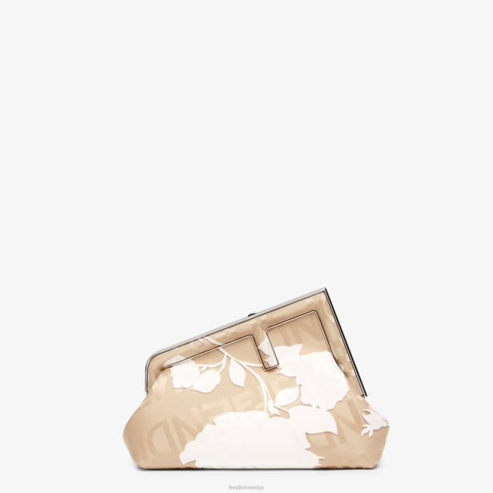 ženske potiskana svilena torba bež Fendi dodatki Z68L729