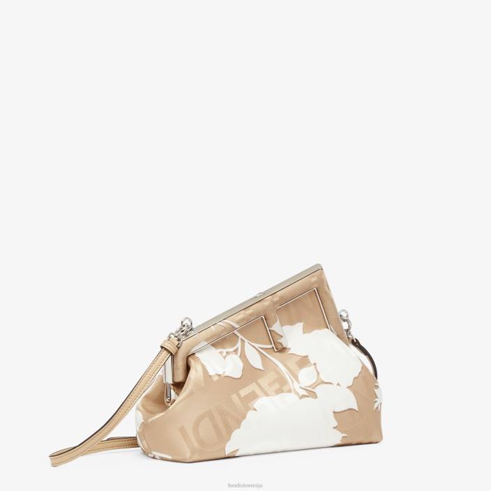 ženske potiskana svilena torba bež Fendi dodatki Z68L729