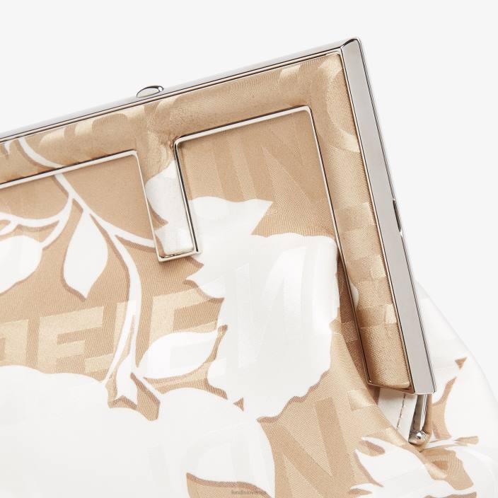 ženske potiskana svilena torba bež Fendi dodatki Z68L729