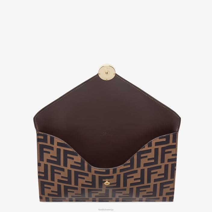 ženske ravna usnjena torbica rjav Fendi dodatki Z68L1476