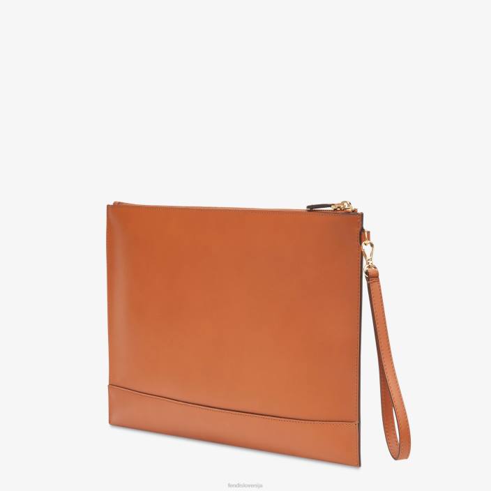 ženske ravna velika usnjena torbica rjav Fendi dodatki Z68L1503