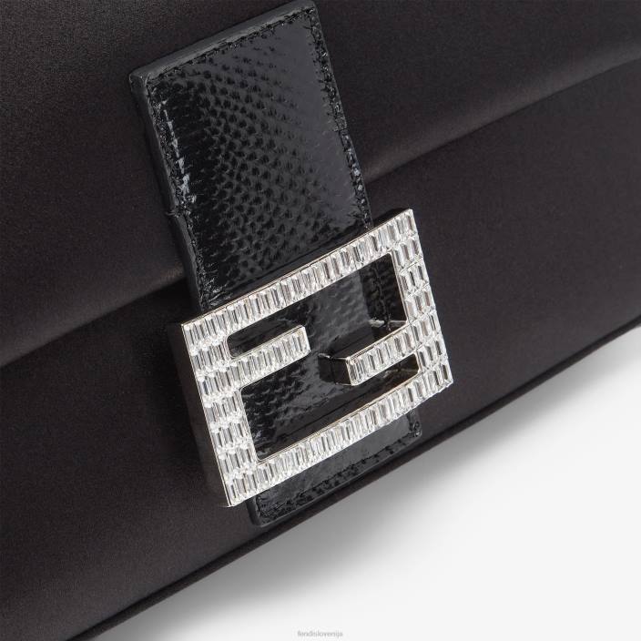 ženske re-edicija torba iz satena Črna Fendi dodatki Z68L784