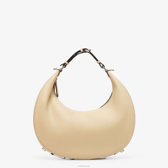 ženske srednje velika usnjena torba bež Fendi dodatki Z68L716