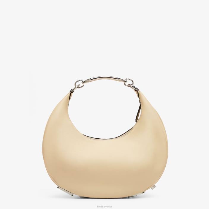 ženske srednje velika usnjena torba bež Fendi dodatki Z68L716