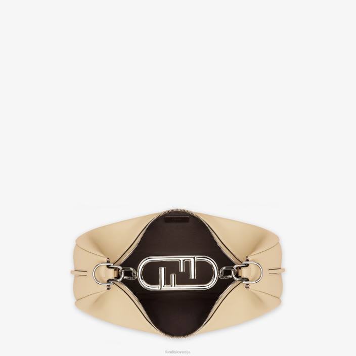 ženske srednje velika usnjena torba bež Fendi dodatki Z68L716