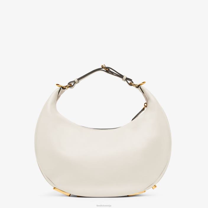 ženske srednje velika usnjena torba bela Fendi dodatki Z68L571