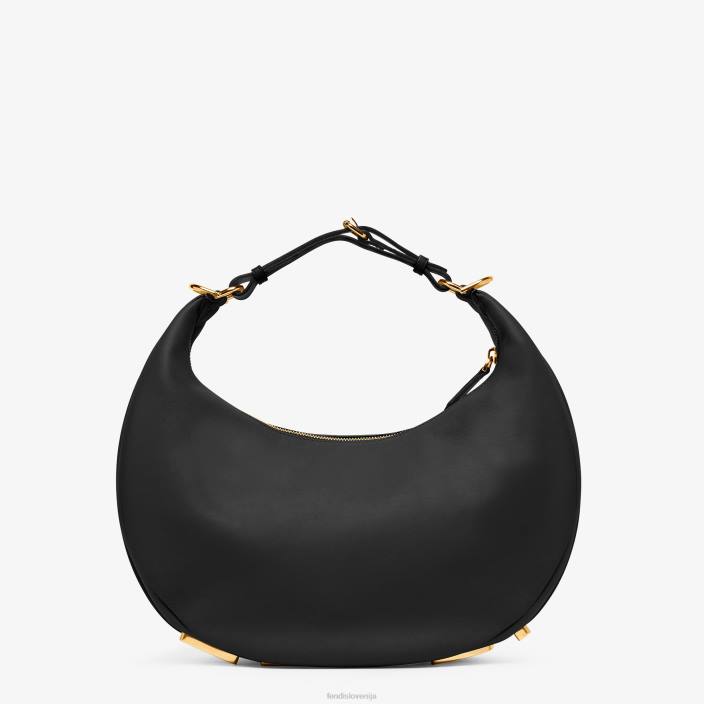 ženske srednje velika usnjena torba Črna Fendi dodatki Z68L525