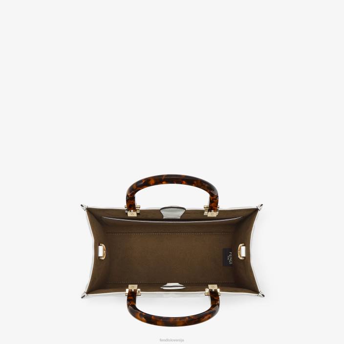 ženske sunshine small leather shopper bela Fendi dodatki Z68L694