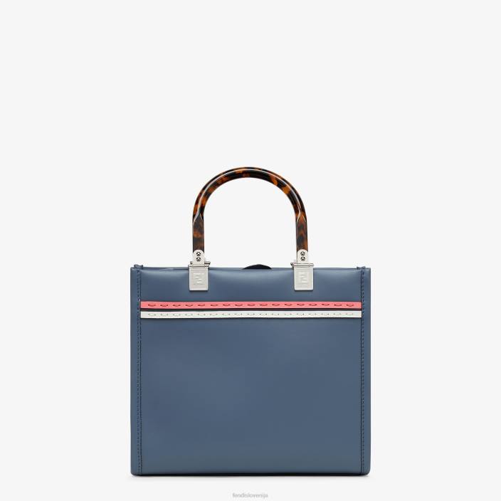 ženske sunshine small leather shopper modra Fendi dodatki Z68L644