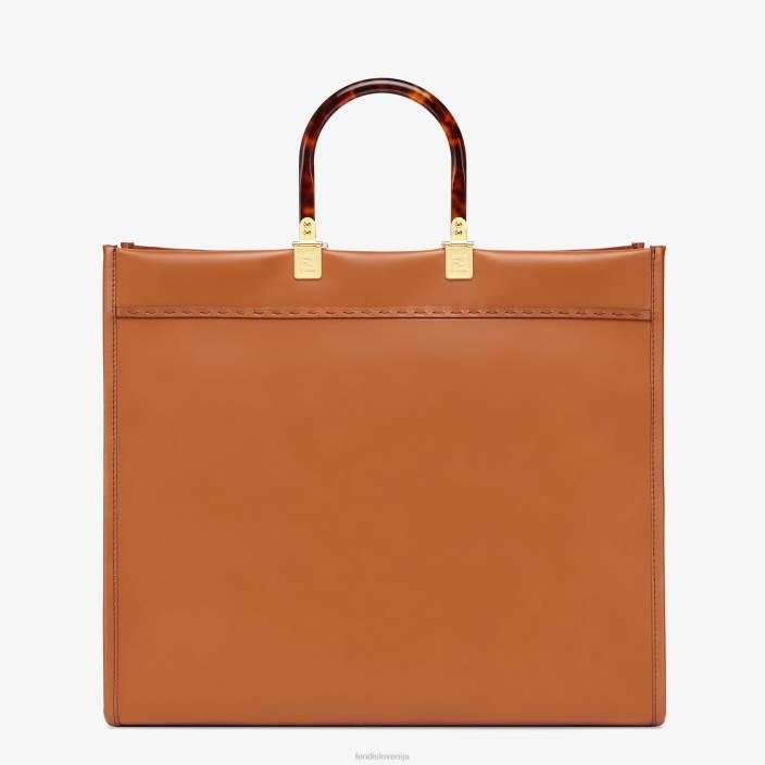 ženske sunshine velik usnjeni kupec rjav Fendi dodatki Z68L524