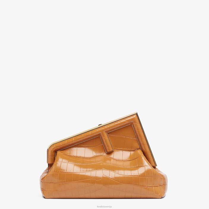 ženske torba iz krokodiljega usnja rjav Fendi dodatki Z68L773